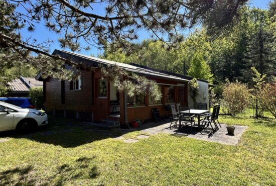 Vue chalet extérieur